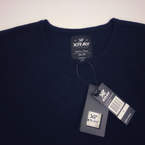 XRAY V-Neck Sweater, Color Navy Blue, Size S - Picture 3 of 4